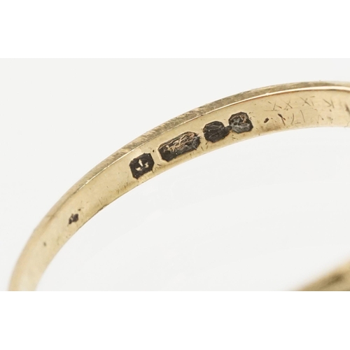 127 - Two gold diamond set rings to include a hallmarked 18ct gold knot design ring with diamond accent st... 