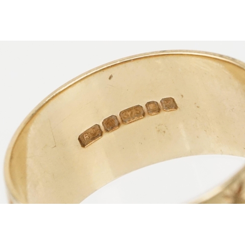 177 - Two 9ct gold rings to include a 9ct white gold and diamond half eternity ring (hallmarked Birmingham... 