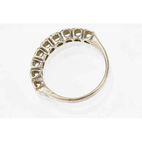 177 - Two 9ct gold rings to include a 9ct white gold and diamond half eternity ring (hallmarked Birmingham... 