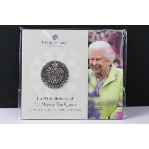 1 - A collection of ten British Royal Mint brilliant uncirculated £5 coins to include 2023 year of the O... 