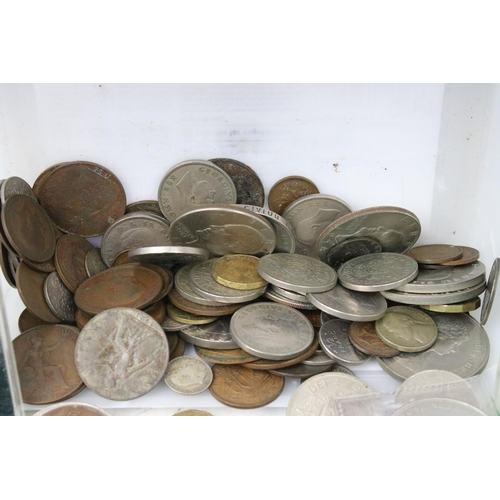 100 - A small collection of British and World coins to include pre decimal silver examples and an American... 