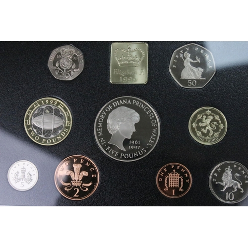 106 - A collection of four Royal Mint annual year sets to include brilliant uncirculated and proof example... 