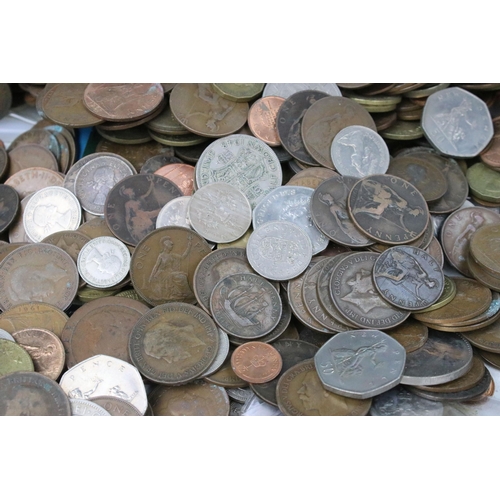 133 - A large collection of British pre decimal and decimal coins to include King George III and Queen Vic... 