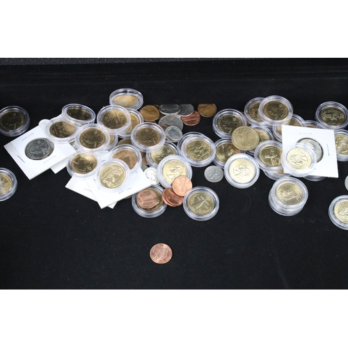 147 - A large collection of United States of America coins contained within an aluminium collectors case t... 