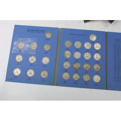 152 - A large collection of British pre decimal coins within folders to include a good selection of pre 19... 