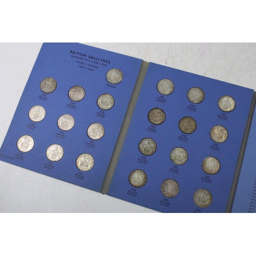 152 - A large collection of British pre decimal coins within folders to include a good selection of pre 19... 