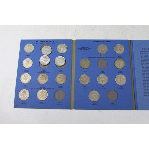 152 - A large collection of British pre decimal coins within folders to include a good selection of pre 19... 