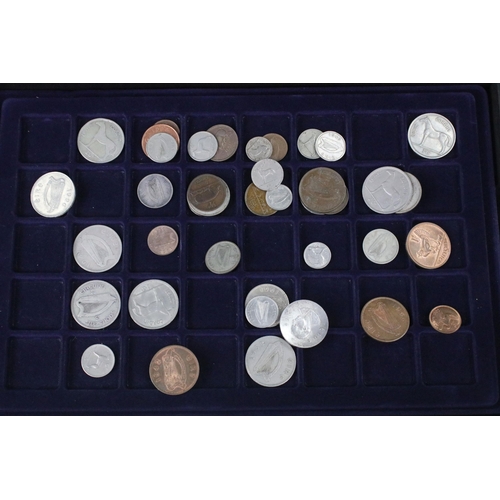 19 - A collection of Irish decimal and pre decimal coins to include a selection of silver examples contai... 