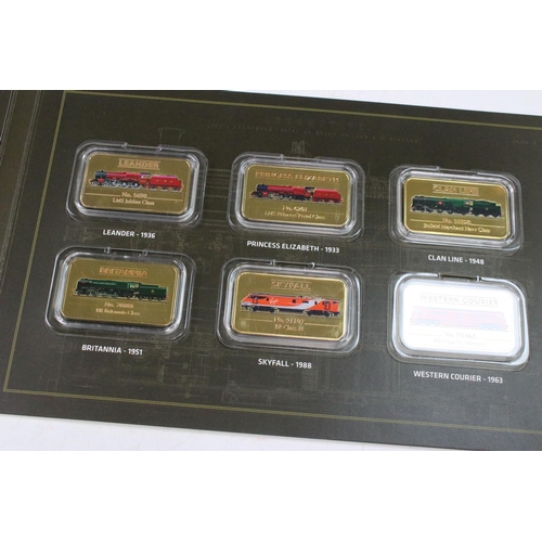 225 - The Mint Edition 'The Great British Railway Heritage' ingot collection within two fitted collectors ... 