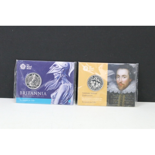 238 - Two Royal Mint United Kingdom £50 fine silver brilliant uncirculated coins to include 2015 and 2016 ... 