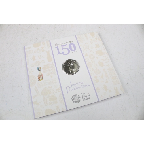 246 - The Royal Mint United Kingdom 2016 Beatrix Potter 50p coin collection, in original Royal Mint packag... 