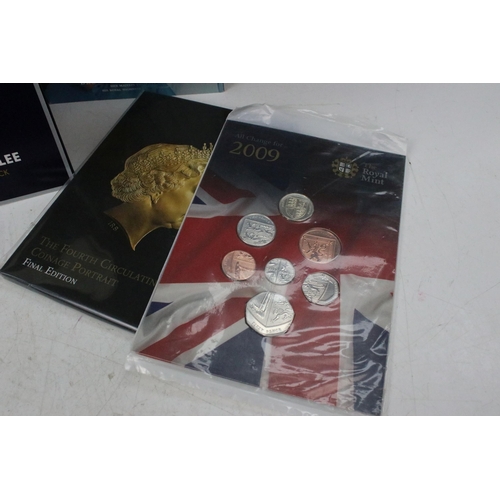 248 - A collection of mainly Royal Mint coin sets to include 2009 Emblem set, 2014 Fourth circulating coin... 