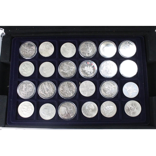 251 - A collection of mainly British coins contained within a aluminium coin collectors case to include co... 