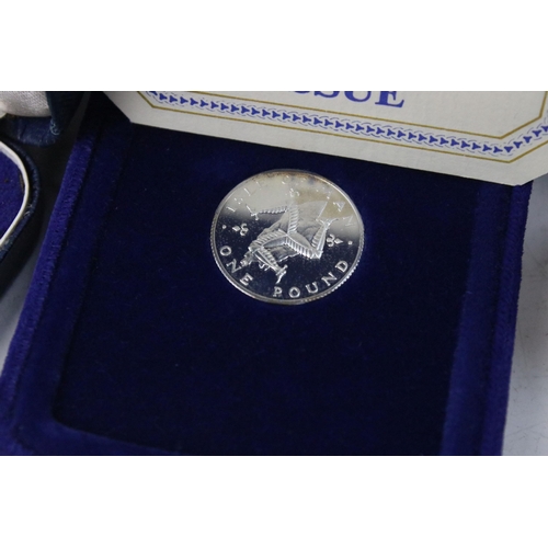 271 - A collection of seven silver proof coin sets within original fitted display cases to include the 197... 