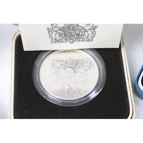 272 - A collection of four Royal Mint silver proof coins to include the 1980 Queen Elizabeth the Queen Mot... 