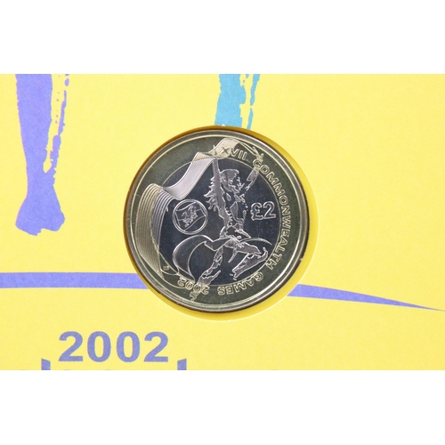 297 - A Royal Mint / Royal Mail Manchester Commonwealth Games 2002 £2 Coin Stamp cover, with four £2 coins... 