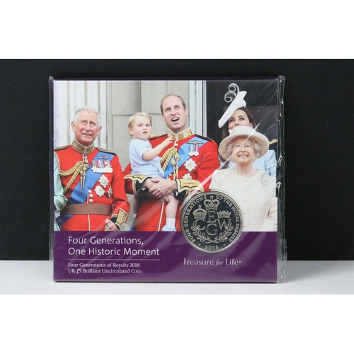 4 - A collection of ten British Royal Mint brilliant uncirculated £5 coins to include 2017 Platinum Wedd... 