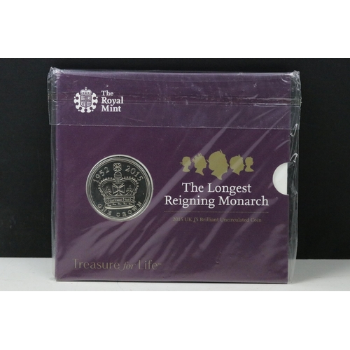 4 - A collection of ten British Royal Mint brilliant uncirculated £5 coins to include 2017 Platinum Wedd... 