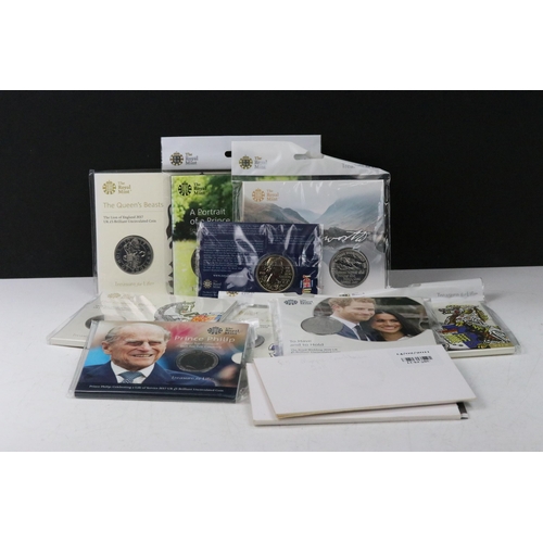 6 - A collection of ten British Royal Mint brilliant uncirculated £5 coins to include 2012 Diamond Jubil... 