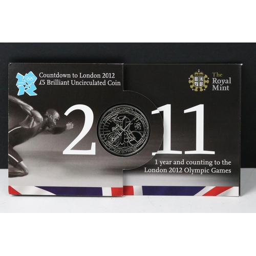 6 - A collection of ten British Royal Mint brilliant uncirculated £5 coins to include 2012 Diamond Jubil... 