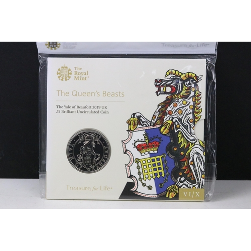 6 - A collection of ten British Royal Mint brilliant uncirculated £5 coins to include 2012 Diamond Jubil... 