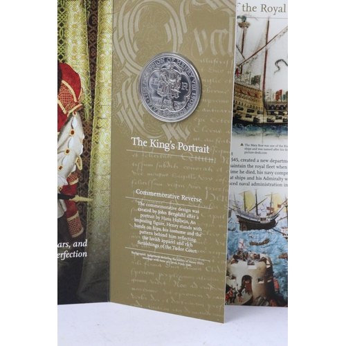 7 - A collection of ten British Royal Mint brilliant uncirculated £5  / Crown coins to include 2009 King... 