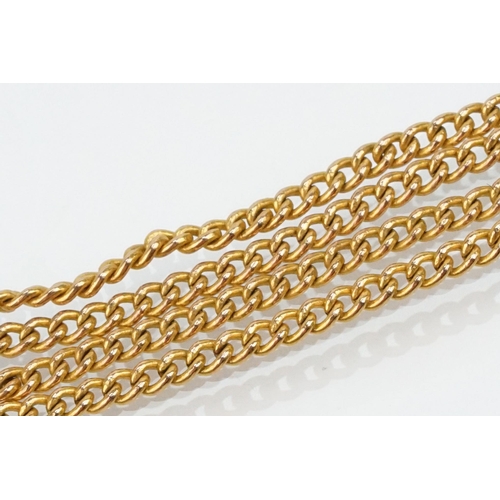 172 - 9ct gold rope twist necklace chain (hallmarked to jump link), together with a 9ct fancy link chain (... 