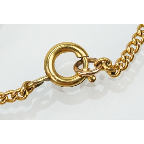 172 - 9ct gold rope twist necklace chain (hallmarked to jump link), together with a 9ct fancy link chain (... 