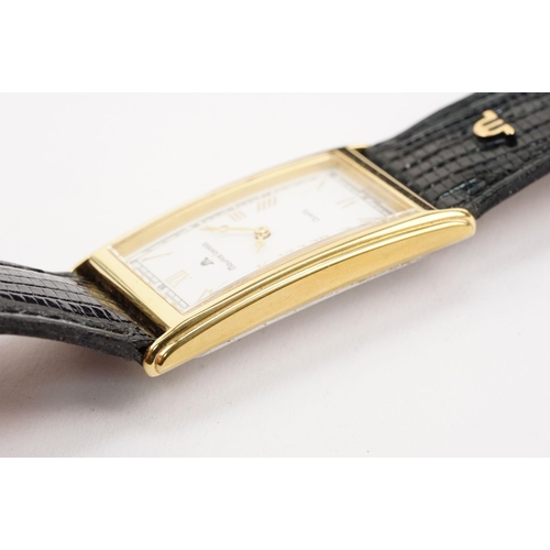 289 - Maurice Lacroix quartz wrist watch having a white face with a rectangular face with white dial and r... 