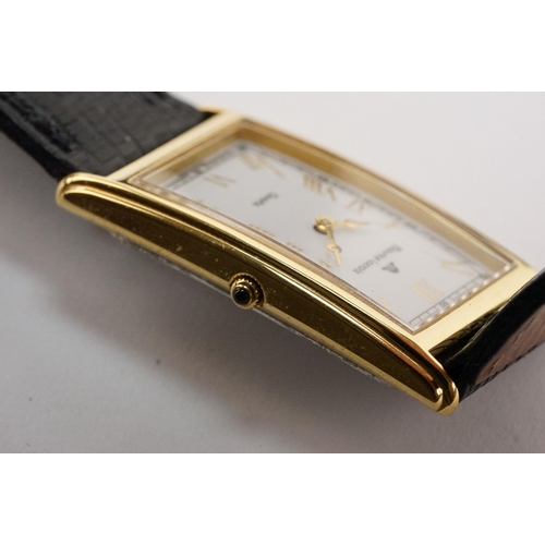 289 - Maurice Lacroix quartz wrist watch having a white face with a rectangular face with white dial and r... 