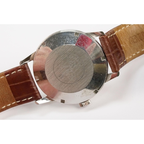 294 - Omega Seamaster 30 mid 20th Century vintage wrist watch. The watch having a silvered dial with gilt ... 