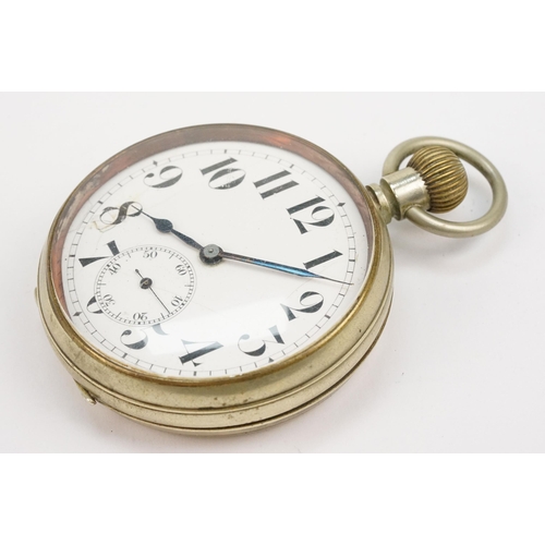 313 - Group of watches to include a goliath pocket watch with white enamel face and arabic numerals to the... 