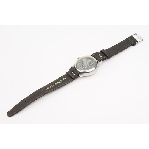 325 - 1930s Lemania wrist watch having a silvered dial with arabic and baton markers to the chapter ring, ... 