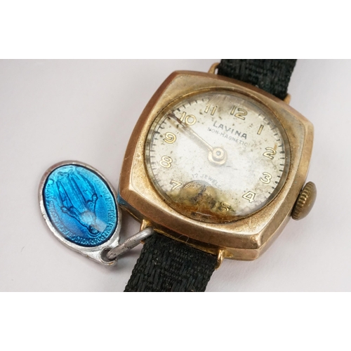 326 - Group of vintage watches to include a 9ct gold cased Rotary wristwatch (hallmarked London 1960), Lav... 