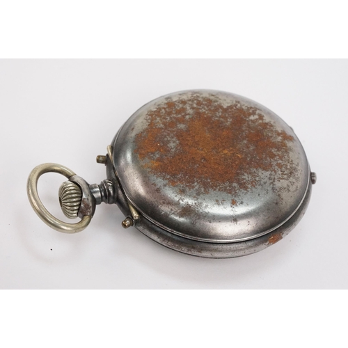 331 - 19th Century Victorian silver cased open face pocket watch. The watch having a white enamelled face ... 