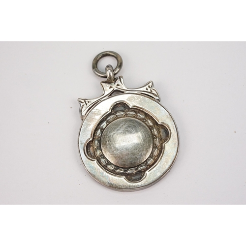 331 - 19th Century Victorian silver cased open face pocket watch. The watch having a white enamelled face ... 