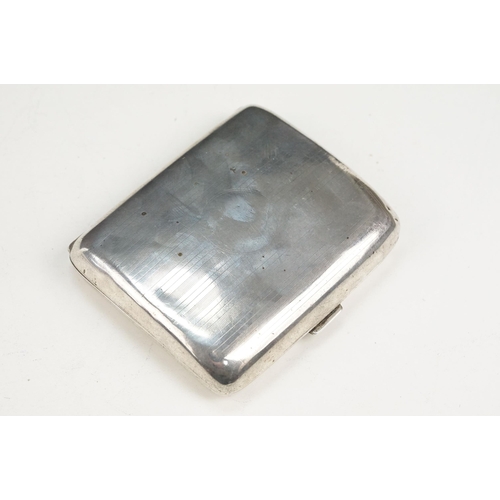 351 - Two silver hallmarked cigarette cases to include a large case with engraved scrolled details and ini... 