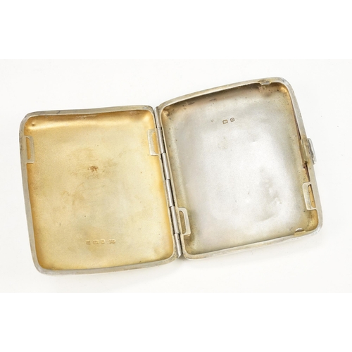 351 - Two silver hallmarked cigarette cases to include a large case with engraved scrolled details and ini... 