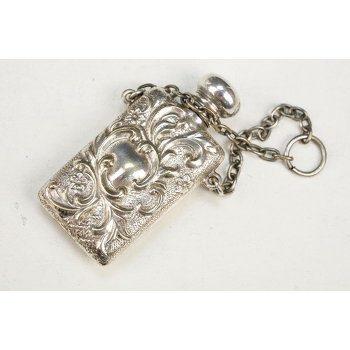 359 - Collection of silver and white metal items to include two silver hallmarked vesta cases, a silver pl... 