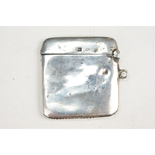 359 - Collection of silver and white metal items to include two silver hallmarked vesta cases, a silver pl... 