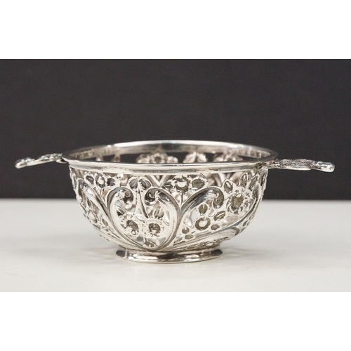 362 - Group of silver items to include a twin handled trophy cup (hallmarked London 1865), an Edwardian ov... 