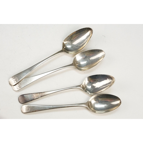 386 - Assorted collection of silver hallmarked items to include four Georgian silver hallmarked teaspoons,... 