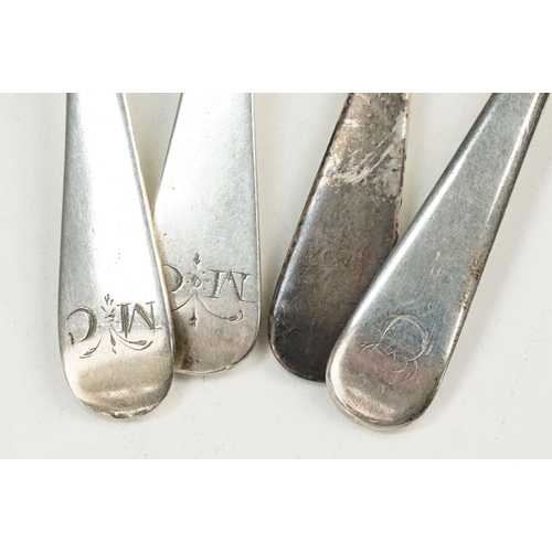 386 - Assorted collection of silver hallmarked items to include four Georgian silver hallmarked teaspoons,... 