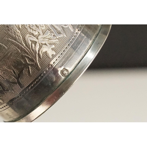 401 - Collection of silver to include a French silver napkin ring (minerva mark to rim), two hallmarked si... 