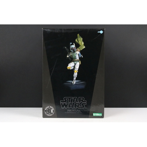 58 - Star Wars - Boxed Kotobukiya ARTFX The Bounty Hunter Series Boba Fett (version 2) 1/7 scale pre-pain... 