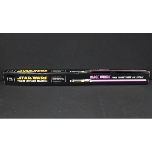 66 - Star Wars - Boxed Master Replicas SW-206 Mace Windu Force FX Lightsaber Collectible, complete with a... 