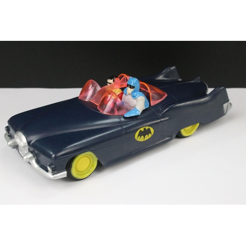 1 - Original boxed Louis Marx Friction Drive Batmobile with Batman & Robin figures, scarce model circa 1... 