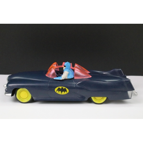 1 - Original boxed Louis Marx Friction Drive Batmobile with Batman & Robin figures, scarce model circa 1... 