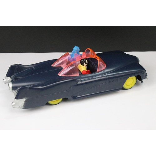 1 - Original boxed Louis Marx Friction Drive Batmobile with Batman & Robin figures, scarce model circa 1... 