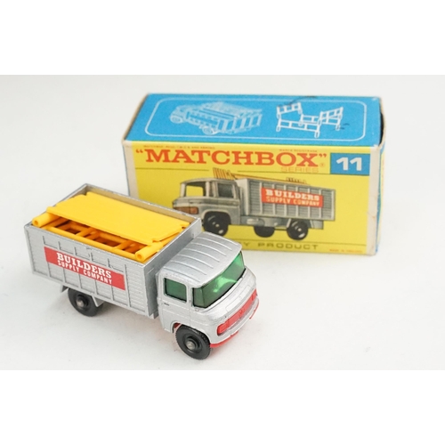 104 - 11 Boxed Matchbox 75 Series diecast models to include 62 TV Service Van, 37 Cattle Truck with figure... 